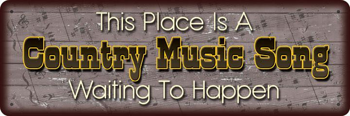 Country Music Song Sign