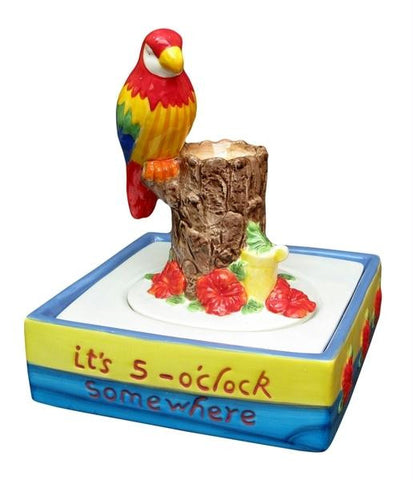 Ceramic Parrot Fountain - 5 o'clock Somewhere