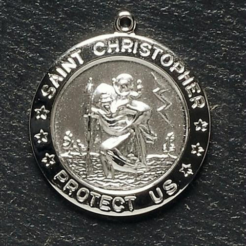 1"Ss St.Christopher Rnd Pend