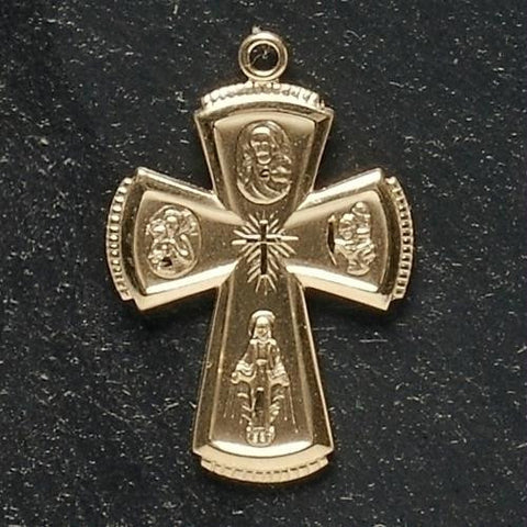 1"Gf 4-Way Cross Pendant
