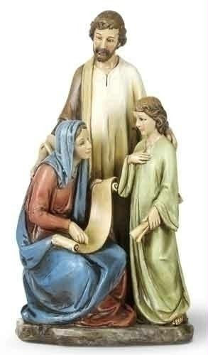 10" Holy Family Teaching Jesus Set of 2