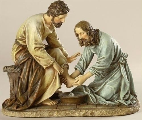 6.5" Jesus Washing Feet Set of 2