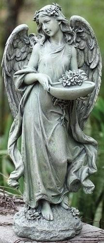 15.75  Angel W- Bowl Birdfeedr Set of 2