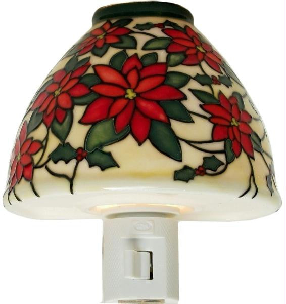 Translucent Porcelain Poinsettia Night Light