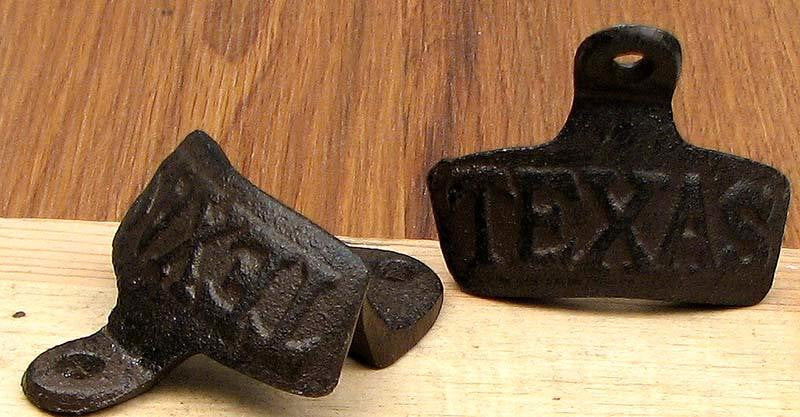 TEXAS Cast Iron Bottle Opener S-2