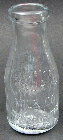 Clear Glass Liberty Milk Bottle