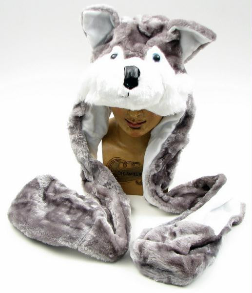 Large Husky Plush Hat