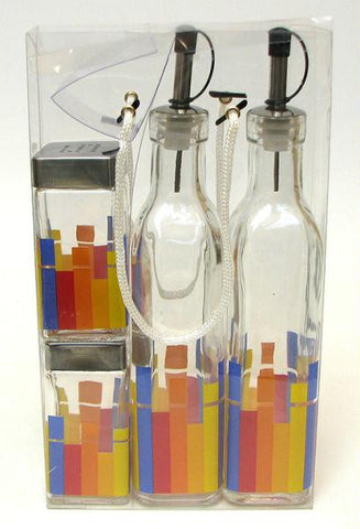 Vinegar and Oil Cooking 4pc set Rainbow