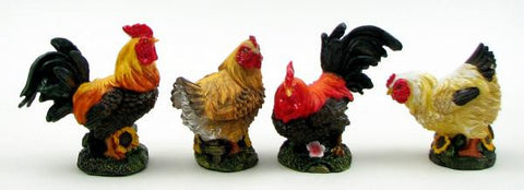 Hen and Rooster Set of 4