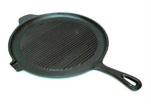 Old Mountain Cast Iron Preseasoned Round Griddle Grill Pan