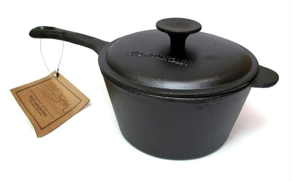 Old Mountain Cast Iron 2 qt Sauce Pan w Lid