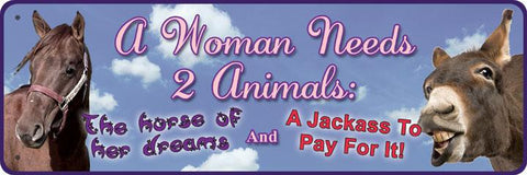 Woman Needs 2 Animals
