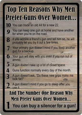 Top 10 Reasons Guns Over Women
