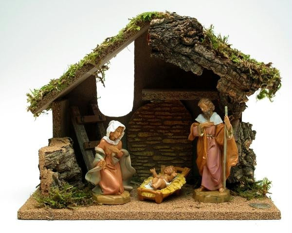 Fontanini Nativity 3pc with Starter Stable plus DVD