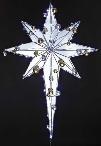 37" Led Star W-Orn Yard Art