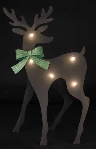 40"2d Deer W- 5 C7 Lights Yard