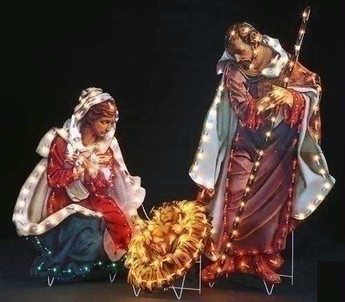 48"H 3pc Holy Family Yard Art