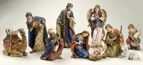 10pc St 4"-19" Ornate Nativty