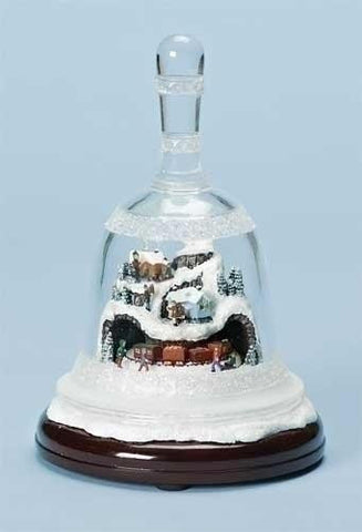 Mus 9"Bell W-Xmas Scene Fig