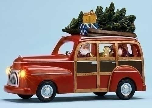 Mus 9.25"Station Wagon W-Santa