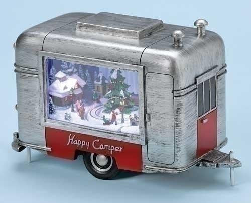 9"W Mus Led Xmas Trailer Fig