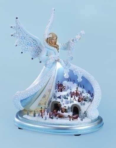 11"Mus Led Angel W-Town Scene