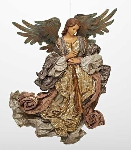 17.25" Mache Flying Angel Orn