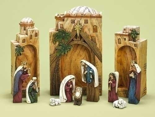 12pc St 9.5" Nativity Box