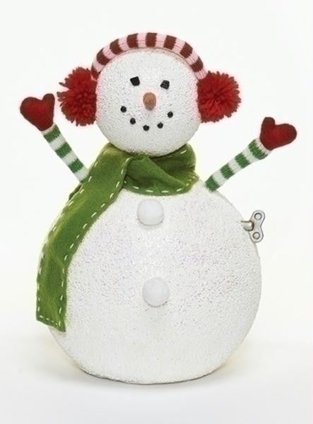 12" Mus Snowman W-Earmuff