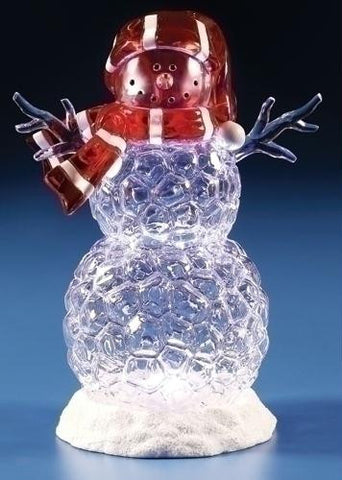 10" Led Icy Snowman Figure