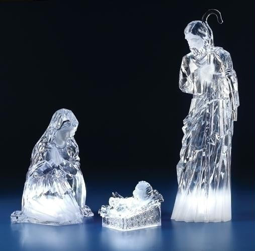 3pc St 23" Led Holy Family Fig