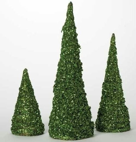 3pc St 12-24" Green Cone Trees