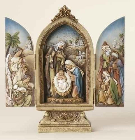 9" Triptych W-Kings &Angel Set of 2