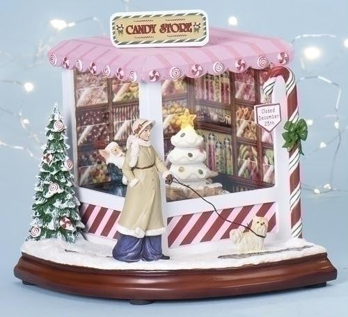 Mus 8" Xmas Candy Shop W-Light