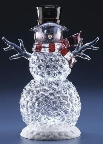 14" Led Ice Snowman Fig