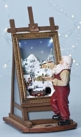 11"Mus Led Santa Painting Fig