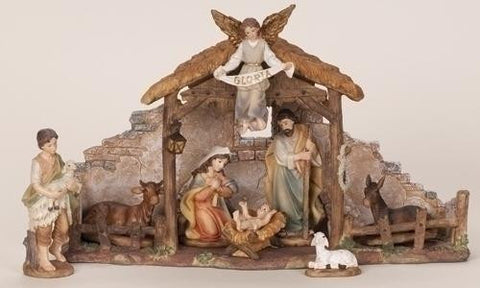 4.5" 9pcst Nativity  W-Stable