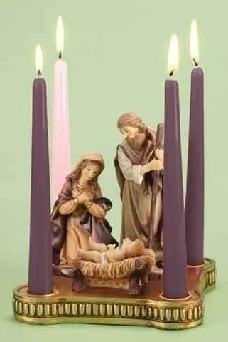 8"W Advent W-Holy Family Set of 2