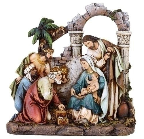 8.5" Nativity Scene Fig W-Holy Set of 2