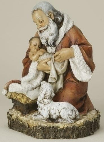 11.5" Kneeling Santa Fig