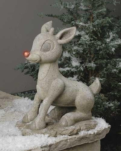 18" Solar Rudolph Statuary