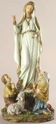 12" Our Lady Of Fatima Figure Set of 2