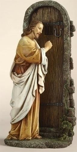 12" Jesus Knocking At Door Set of 2