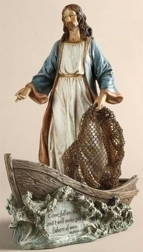 11.25" Christ The Fisherman Set of 2