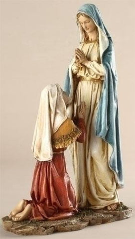 10.5" Our Lady Of Lourdes Fig Set of 2