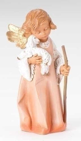 8" Woodtone Angel W-Lamb &