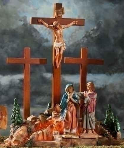 4pc St13"Led Crucifixion Scene