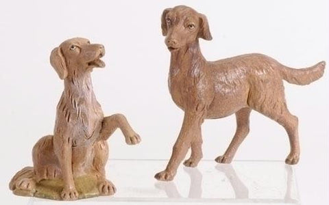 2pc St 12" Dog Fig Fontanini