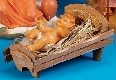 2pc St 18" Scale Baby Jesus W-Manger