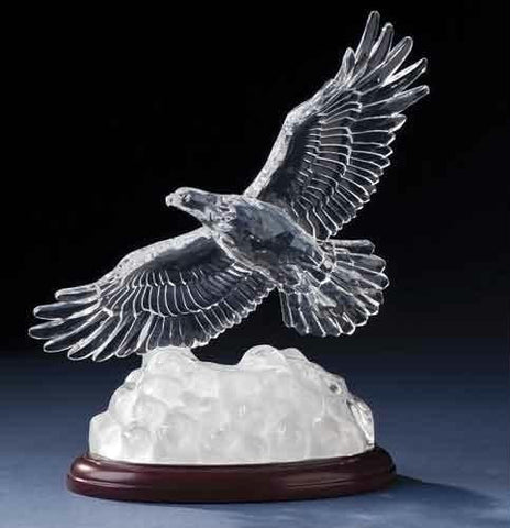 8.5" Led Acrylic Eagle Figure Set of 2